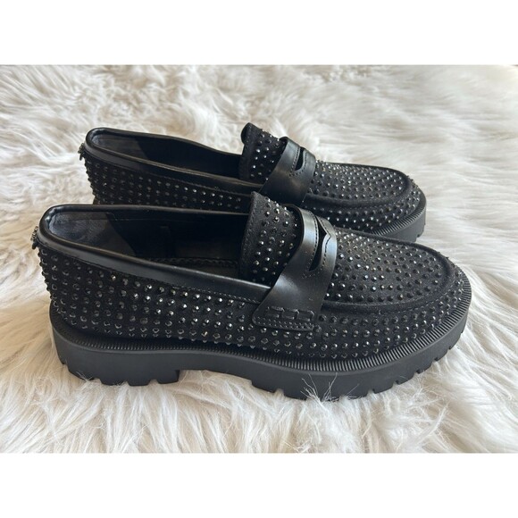 Sam & Libby Size 7.5 Ravena Studded Loafers Chunky Lug Soles Y2K Vibes NWOB - Picture 1 of 11